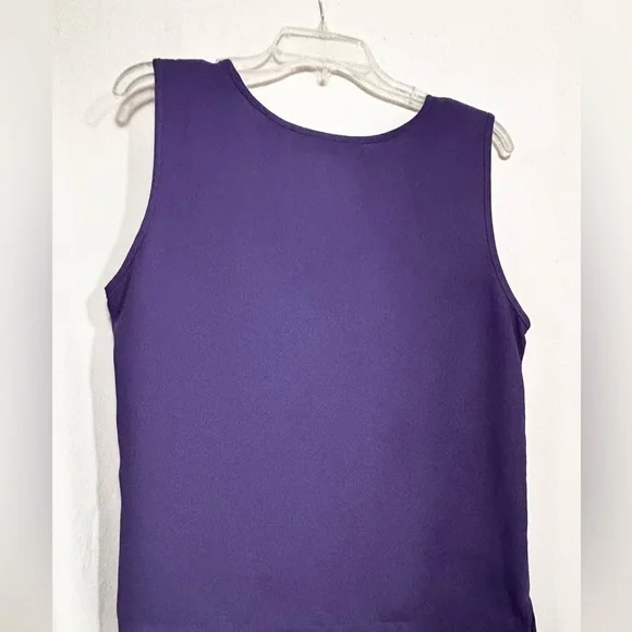 WOMENS LARGE 4 PIECE DRAPER'S & DAMON'S PURPLE BLOUSES & PANTS PANT SET OUTFIT - Picture 6 of 13